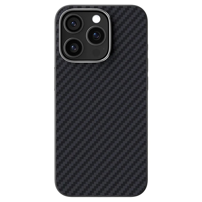ABEEL For iPhone 14 Pro Max Case Compatible with MagSafe Carbon Fiber Texture Back Cover - Black