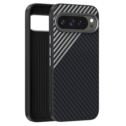ABEEL For Google Pixel 9 / Pixel 9 Pro Case Compatible with MagSafe Carbon Fiber Texture Back Cover