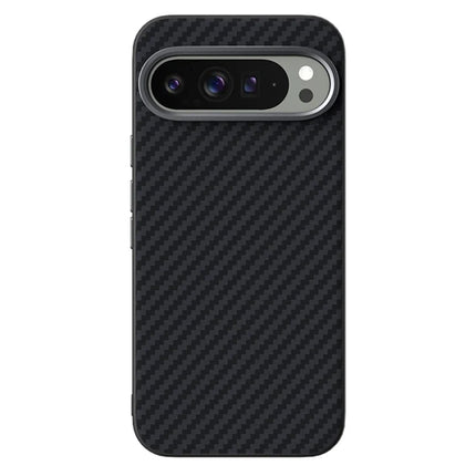 ABEEL For Google Pixel 9 Pro XL Case Compatible with MagSafe Carbon Fiber Texture Back Cover - Black