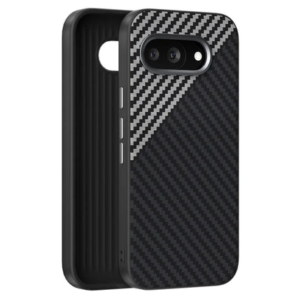 ABEEL For Google Pixel 9a Case Compatible with MagSafe Carbon Fiber Texture Back Cover
