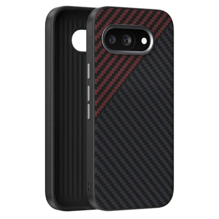 ABEEL For Google Pixel 9a Case Compatible with MagSafe Carbon Fiber Texture Back Cover
