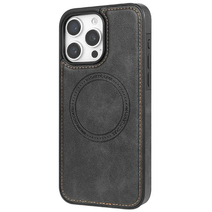 CSJ-P3 For iPhone 16 Pro Max Case Compatible with MagSafe PC+TPU+Leather Back Cover