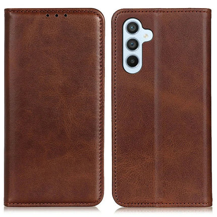 For Samsung Galaxy A26 5G Case Split Leather Flip Wallet Phone Cover - Coffee