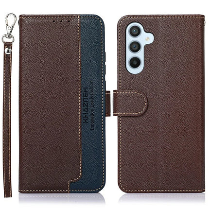 KHAZNEH For Samsung Galaxy A26 5G Case RFID Blocking Wallet PU Leather Phone Cover - Brown