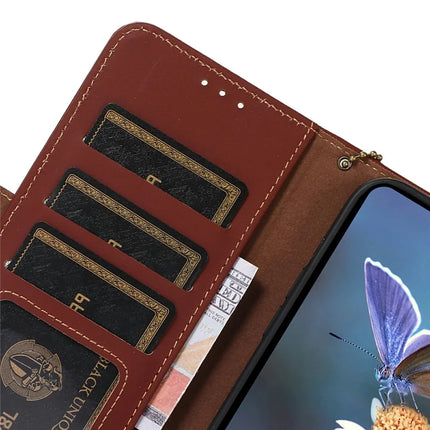 For Samsung Galaxy A26 5G Wallet Case Anti-Drop Genuine Cow Leather Phone Cover RFID Blocking