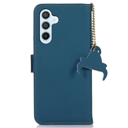 For Samsung Galaxy A26 5G Wallet Case Anti-Drop Genuine Cow Leather Phone Cover RFID Blocking