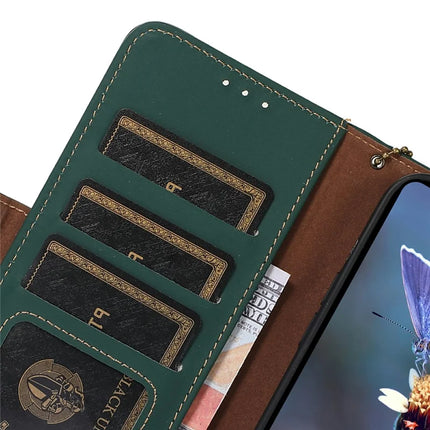 For Samsung Galaxy A26 5G Wallet Case Anti-Drop Genuine Cow Leather Phone Cover RFID Blocking