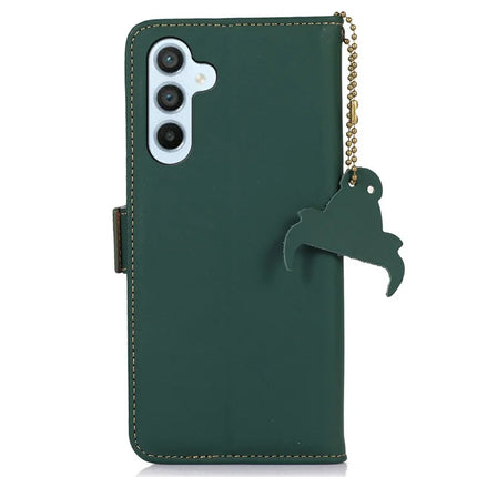 For Samsung Galaxy A26 5G Wallet Case Anti-Drop Genuine Cow Leather Phone Cover RFID Blocking