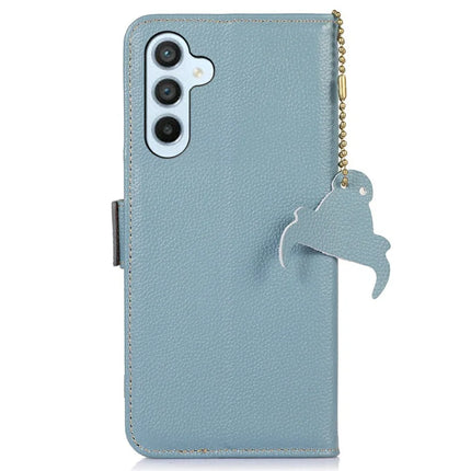 For Samsung Galaxy A56 5G Case RFID Blocking Textured Genuine Cow Leather Phone Cover