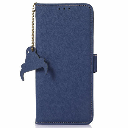 For Samsung Galaxy A56 5G Case RFID Blocking Textured Genuine Cow Leather Phone Cover