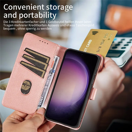 For Samsung Galaxy A36 5G Leather Case Litchi Texture RFID Blocking Wallet Stand Phone Cover