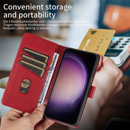 For Samsung Galaxy A36 5G Leather Case Litchi Texture RFID Blocking Wallet Stand Phone Cover