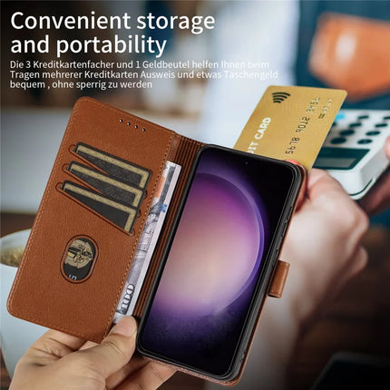 For Samsung Galaxy A36 5G Leather Case Litchi Texture RFID Blocking Wallet Stand Phone Cover