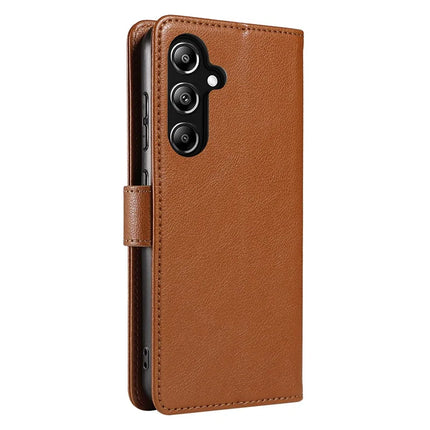 For Samsung Galaxy A36 5G Leather Case Litchi Texture RFID Blocking Wallet Stand Phone Cover