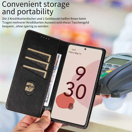 For Google Pixel 7 Pro 5G Leather Case Litchi Texture RFID Blocking Wallet Stand Phone Cover