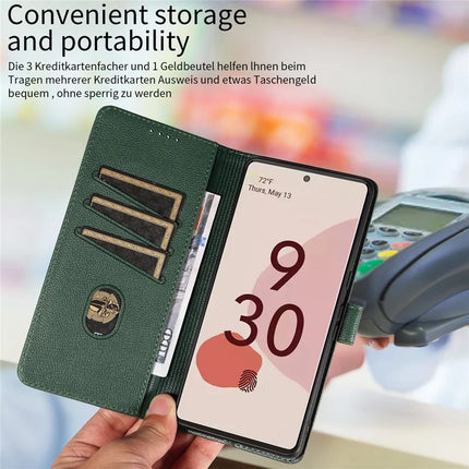 For Google Pixel 7 Pro 5G Leather Case Litchi Texture RFID Blocking Wallet Stand Phone Cover