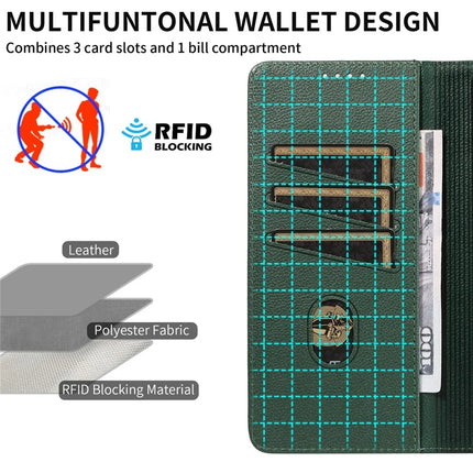 For Google Pixel 7 Pro 5G Leather Case Litchi Texture RFID Blocking Wallet Stand Phone Cover