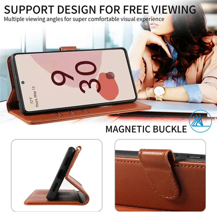 For Google Pixel 7 Pro 5G Leather Case Litchi Texture RFID Blocking Wallet Stand Phone Cover