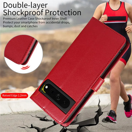 For Google Pixel 7 Pro 5G Leather Case Litchi Texture RFID Blocking Wallet Stand Phone Cover