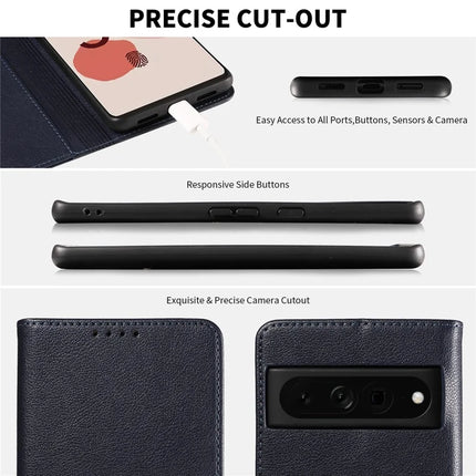 For Google Pixel 7 Pro 5G Leather Case Litchi Texture RFID Blocking Wallet Stand Phone Cover