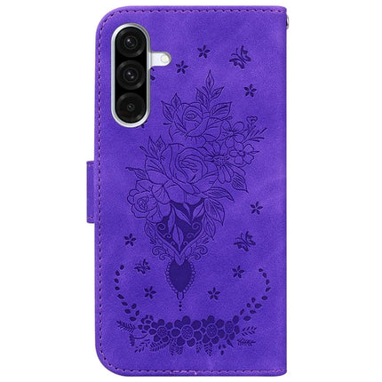 For Samsung Galaxy A26 5G Case PU Leather Wallet Phone Cover Butterfly Flower Imprint