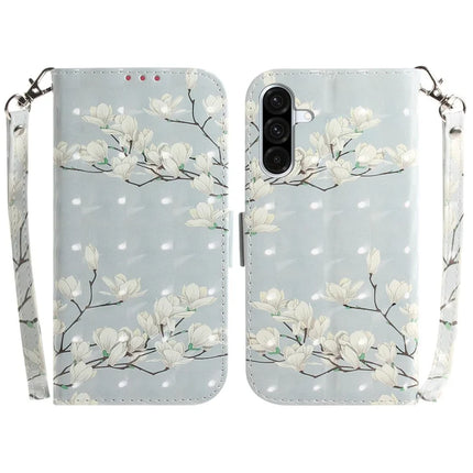 For Samsung Galaxy A26 5G Case Pattern Printing Leather Wallet Phone Cover - Magnolia
