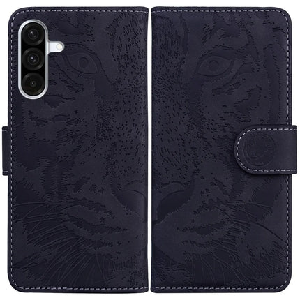 For Samsung Galaxy A26 5G Case Tiger Imprint Leather Wallet Phone Cover - Black