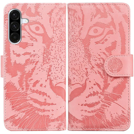 For Samsung Galaxy A26 5G Case Tiger Imprint Leather Wallet Phone Cover - Pink