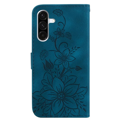 For Samsung Galaxy A26 5G Case Lily Flower Imprint Leather Phone Cover with Stand