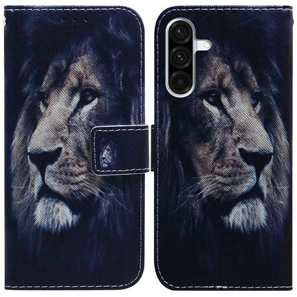 For Samsung Galaxy A26 5G Wallet Case Pattern Print Leather Phone Cover - Lion