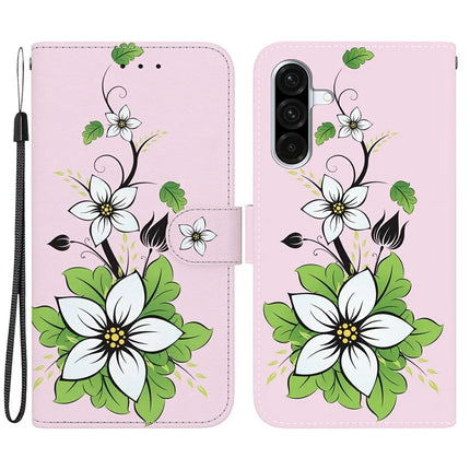 For Samsung Galaxy A26 5G Wallet Phone Case Anti-Drop Leather Flip Cover Pattern Printing - Lily