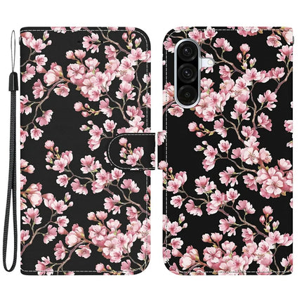 For Samsung Galaxy A26 5G Wallet Phone Case Anti-Drop Leather Flip Cover Pattern Printing - Plum Blossom