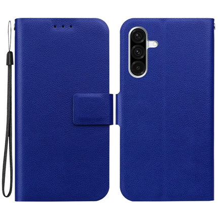 For Samsung Galaxy A26 5G Case Ultra-Thin PU Leather + TPU Phone Cover with Card Slot - Blue