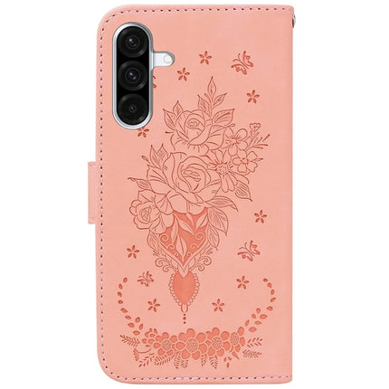 For Samsung Galaxy A56 5G  /  A36 5G Case PU Leather Wallet Phone Cover Butterfly Flower Imprint