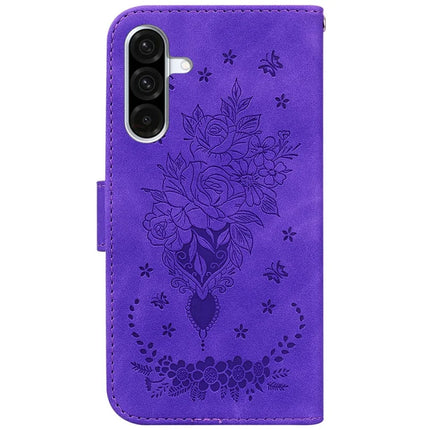 For Samsung Galaxy A56 5G  /  A36 5G Case PU Leather Wallet Phone Cover Butterfly Flower Imprint
