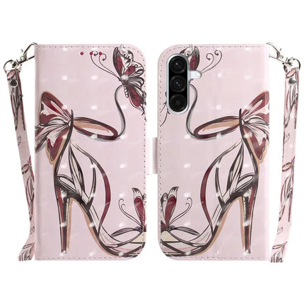 For Samsung Galaxy A56 5G  /  A36 5G Case Pattern Printing Leather Wallet Phone Cover - Butterfly High Heels