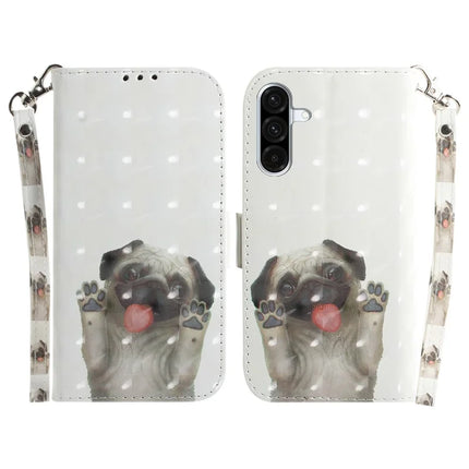 For Samsung Galaxy A56 5G  /  A36 5G Case Pattern Printing Leather Wallet Phone Cover - Pug