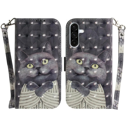 For Samsung Galaxy A56 5G  /  A36 5G Case Pattern Printing Leather Wallet Phone Cover - Embracing Cat