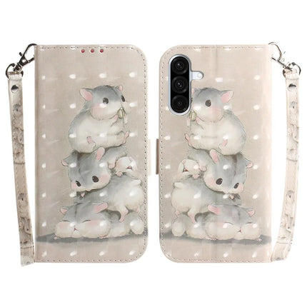 For Samsung Galaxy A56 5G  /  A36 5G Case Pattern Printing Leather Wallet Phone Cover - Stacking Squirrels