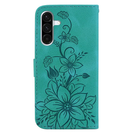 For Samsung Galaxy A56 5G  /  A36 5G Case Lily Flower Imprint Leather Phone Cover with Stand