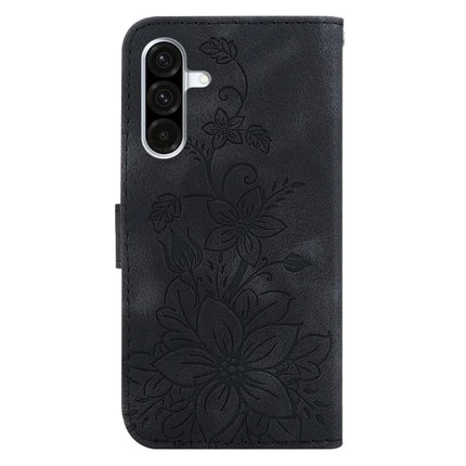 For Samsung Galaxy A56 5G  /  A36 5G Case Lily Flower Imprint Leather Phone Cover with Stand