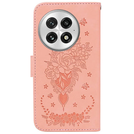 For OnePlus 13 Case PU Leather Wallet Phone Cover Butterfly Flower Imprint