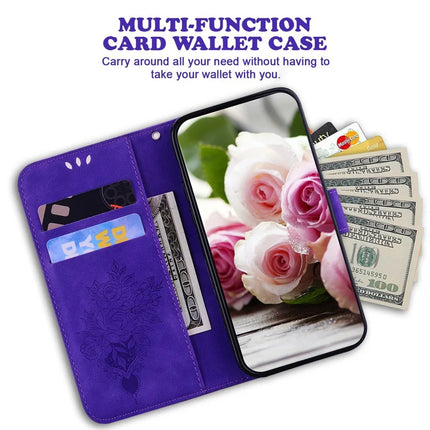 For OnePlus 13 Case PU Leather Wallet Phone Cover Butterfly Flower Imprint