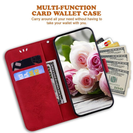 For OnePlus 13 Case PU Leather Wallet Phone Cover Butterfly Flower Imprint