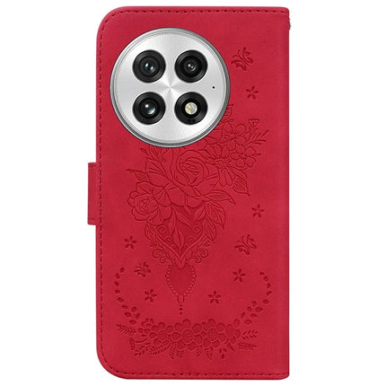For OnePlus 13 Case PU Leather Wallet Phone Cover Butterfly Flower Imprint