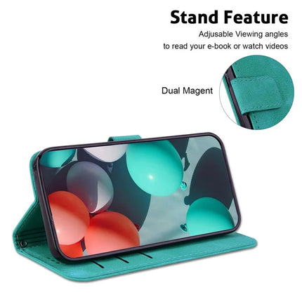 For OnePlus 13 Stand Case 7-Shaped Pattern Imprint Leather Phone Cover