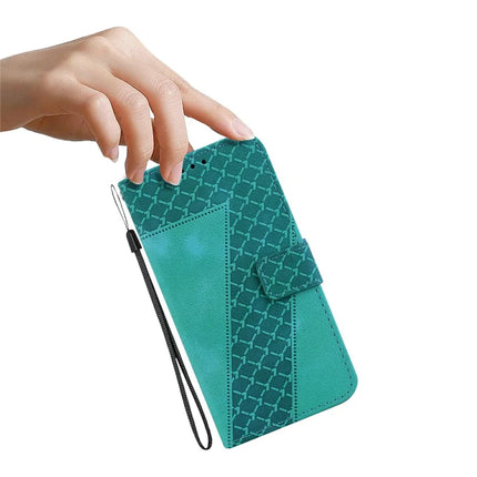 For OnePlus 13 Stand Case 7-Shaped Pattern Imprint Leather Phone Cover