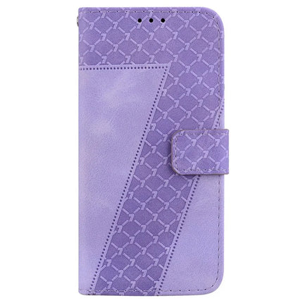 For OnePlus 13 Stand Case 7-Shaped Pattern Imprint Leather Phone Cover