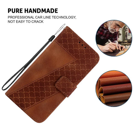 For OnePlus 13 Stand Case 7-Shaped Pattern Imprint Leather Phone Cover