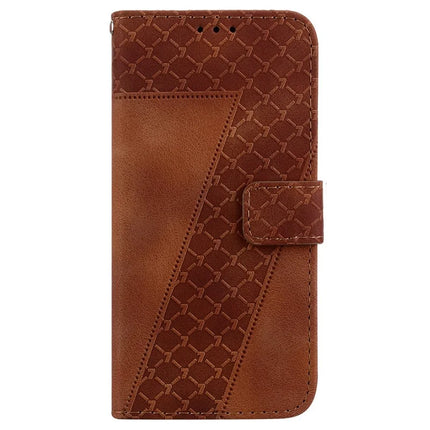 For OnePlus 13 Stand Case 7-Shaped Pattern Imprint Leather Phone Cover